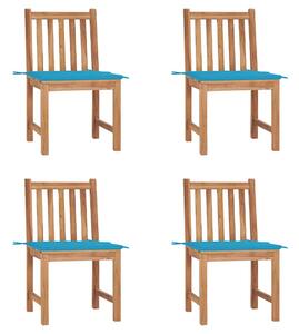 Zahradní židle s poduškami 4 ks masivní teak 3073092