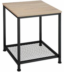 Tectake 404207 odkládací stolek derby 45,5x45,5x55,5cm - industrial světlé dřevo, dub sonoma