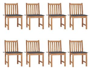 Zahradní židle s poduškami 8 ks masivní teak 3073142