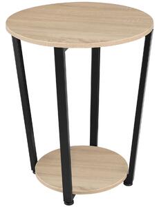 Tectake 404216 odkládací stolek swindon 50x62,5cm - industrial světlé dřevo, dub sonoma