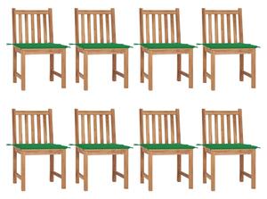 Zahradní židle s poduškami 8 ks masivní teak 3073147