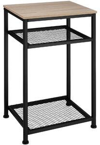 Tectake 404205 odkládací stolek york 45,5x36x75,5cm - industrial světlé dřevo, dub sonoma