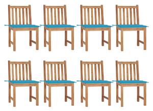 Zahradní židle s poduškami 8 ks masivní teak 3073146