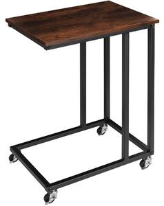Tectake 404219 odkládací stolek luton 48x35x70cm - industrial tmavé dřevo