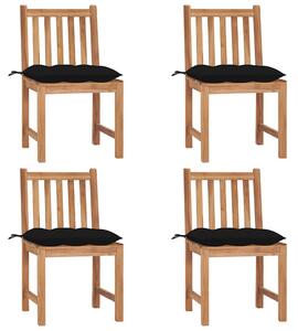 Zahradní židle s poduškami 4 ks masivní teak 3073110