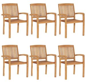 Stohovatelné zahradní židle 6 ks masivní teak 3073208