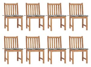 Zahradní židle s poduškami 8 ks masivní teak 3073156