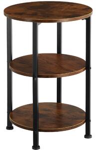 Tectake 404257 odkládací stolek colchester 40x61cm - industrial tmavé dřevo
