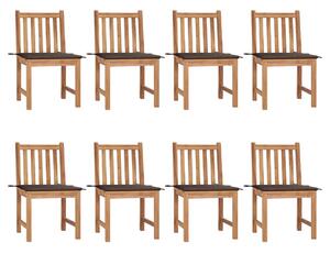Zahradní židle s poduškami 8 ks masivní teak 3073150