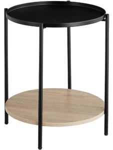Tectake 404260 odkládací stolek sunderland 45,5x54,5cm - industrial světlé dřevo, dub sonoma