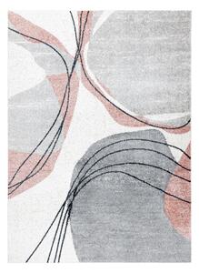 Dywany Łuszczów, Kusový koberec Fusion 5868 white/dark pink, 120x170, růžová, kancelář