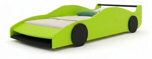 Dětská auto postel ve tvaru FERRARI F40 80x160 cm - Limetková zelená - černá