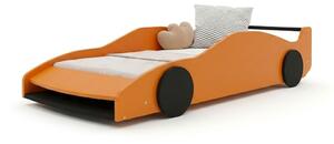 Dětská auto postel ve tvaru FERRARI F40 80x160 cm - Oranžová - černá