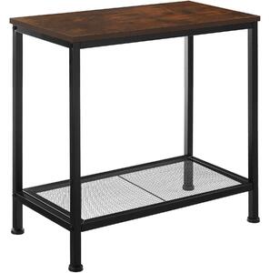 Tectake 404273 odkládací stolek filton 60x30,5x60,5cm - industrial tmavé dřevo
