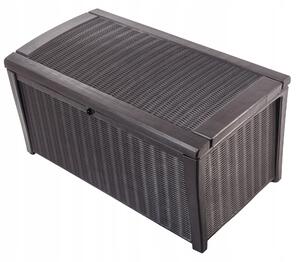 Zahradní úložný box plast 416 l hnědý