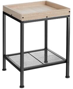 Tectake 404266 odkládací stolek rochester 41,5x41x56cm - industrial světlé dřevo