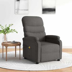 Elektrické masážní křeslo tmavě šedé textil 3073695