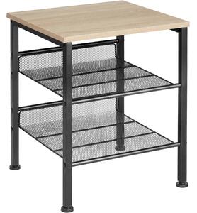 Tectake 404270 odkládací stolek lincoln 40,5x40x50,5cm - industrial světlé dřevo, dub sonoma