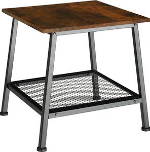 Tectake 404267 odkládací stolek bedford 45,5x45x47cm - industrial tmavé dřevo
