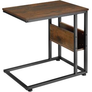 Tectake 404277 odkládací stolek wigan 55x36,5x60cm - industrial tmavé dřevo