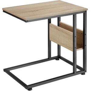 Tectake 404278 odkládací stolek wigan 55x36,5x60cm - industrial světlé dřevo, dub sonoma
