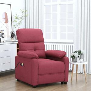 Elektrické masážní křeslo vínové textil 3073815