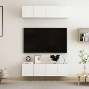 TV stolky 4 ks bílé 60 x 30 x 30 cm kompozitní dřevo 3074450