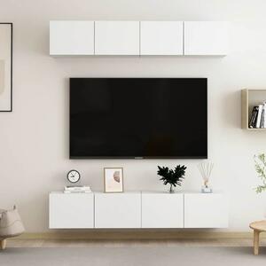 TV skříňky 4 ks bílé 80 x 30 x 30 cm kompozitní dřevo 3074451