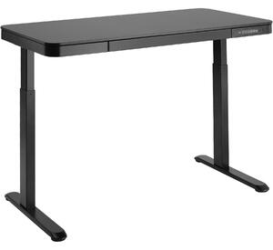 Tectake 404316 elektricky výškově nastavitelný psací stůl zola 120,4x60,4x72-122cm - černá
