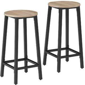Tectake 404333 2 barové židle corby - industrial světlé dřevo