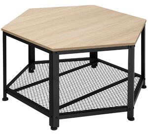 Tectake 404226 konferenční stolek norwich 86,5x75x46,5cm - industrial světlé dřevo, dub sonoma