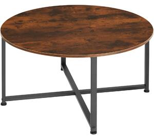 Tectake 404342 konferenční stolek aberdeen 88,5x47cm - industrial tmavé dřevo