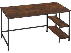 Tectake 404423 počítačový stůl canton 120x60x75,5cm - industrial tmavé dřevo