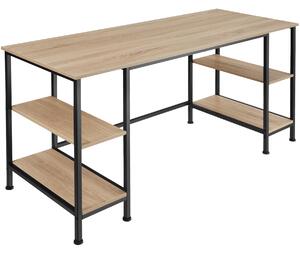 Tectake 404347 počítačový stůl stoke 137x55x75cm - industrial světlé dřevo, dub sonoma