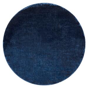 Dywany Łuszczów, Kusový koberec Visco Rabbit Dark blue 10 kruh, 120x120 (průměr) kruh, modrá, dětský pokoj