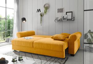 ROZKLÁDACÍ POHOVKA, textil, žlutá Landscape - Rozkládací sedačky