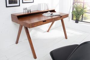 Designový retro psací stůl z masivu Akacia 120cm
