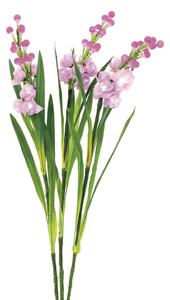 Umělá květina Arum růžová LED květiny, s bílými LED, 3 ks, 85 cm