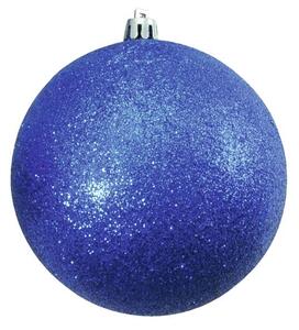 Vánoční dekorační ozdoby, 10 cm, modré se třpytkami, 4 ks