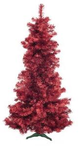 Umělý Vánoční stromek jedle metalický, červená, 210 cm