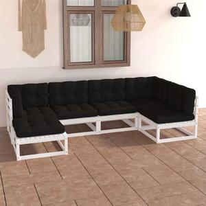 6dílná zahradní sedací souprava s poduškami masivní borovice 3076735
