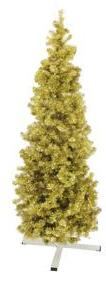 Umělý Vánoční stromek jedle metalický, zlatá, 180 cm