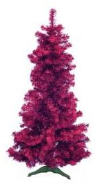 Umělý Vánoční stromek jedle metalický, fialová, 180 cm