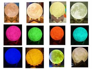 Verk 15704 Lampička 3D Měsíc 14 cm, 12 barev