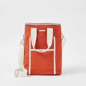 Terakotově oranžová chladící taška Sunnylife Canvas, 8,5 l