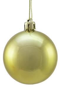 Venkovní Vánoční koule, 6 cm, metalická zlatá (6 ks)