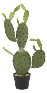 Umělý Opuncie kaktus s listy, 75cm