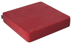 Yellow Tipi Puf Velvet Square, intenzivní červená, 50x50x10cm, Posh Velvet, 704-15