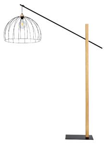 BRITOP Stojací lampa MANDARINE, 1xE27, v. 210 cm Barva podstavy: Dubové dřevo