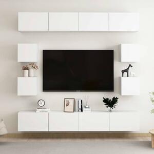 8dílný set TV skříněk bílý dřevotříska 3078649